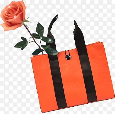 橘色玫瑰设计包包