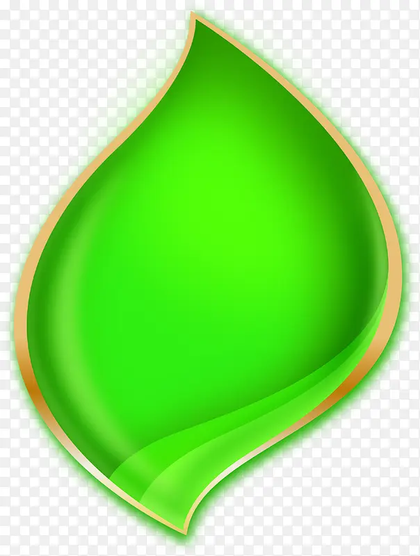 水滴形绿色创意图