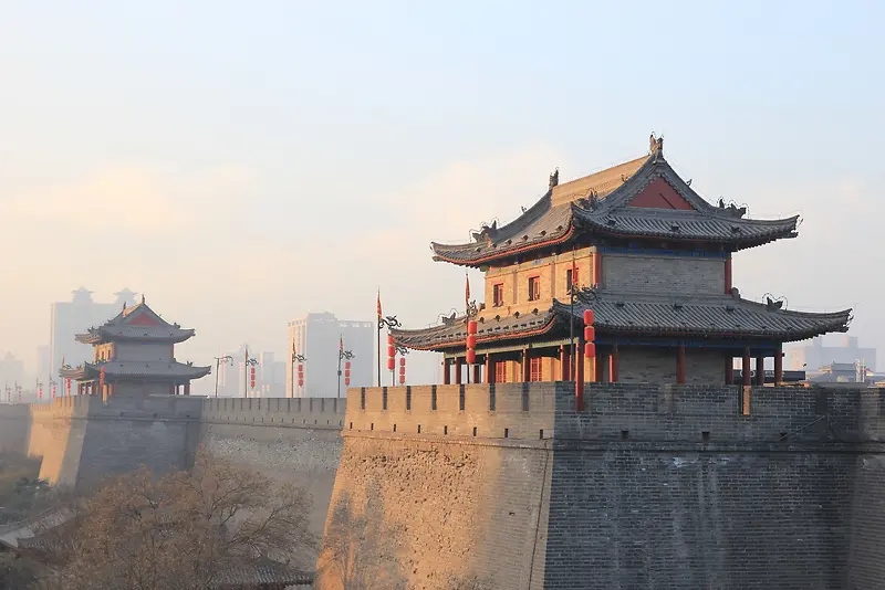 中国风建筑城楼风景
