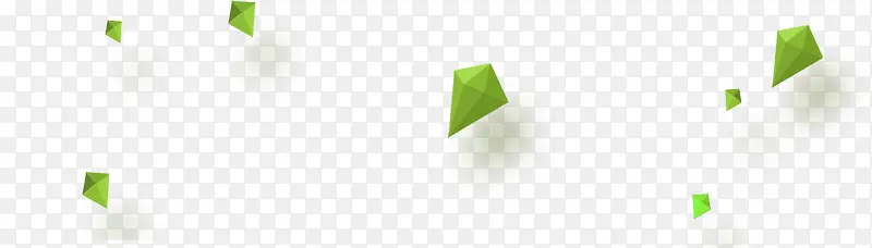 绿色几何立体透明