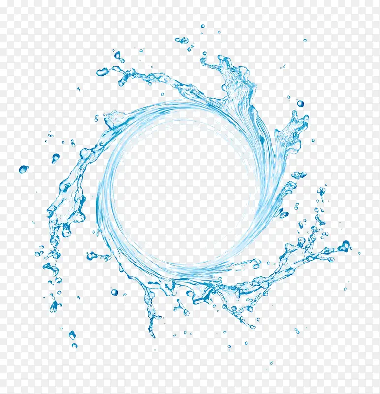 透明的蓝水圈