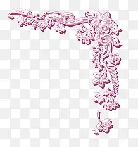 粉红花纹装饰