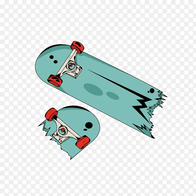 矢量滑板断了