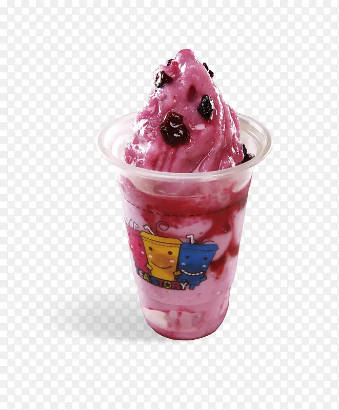 蓝莓奶提冰淇淋冰花
