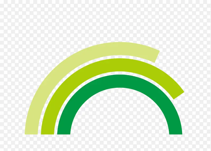 绿色圆弧图形