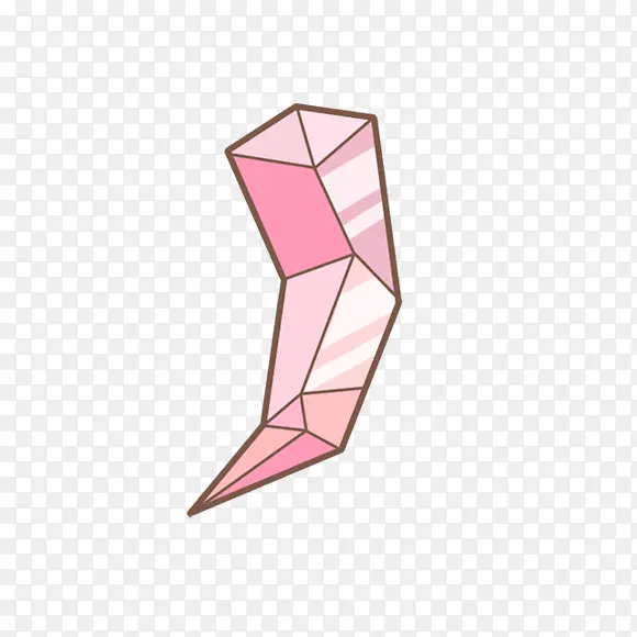 手绘粉色可爱三角