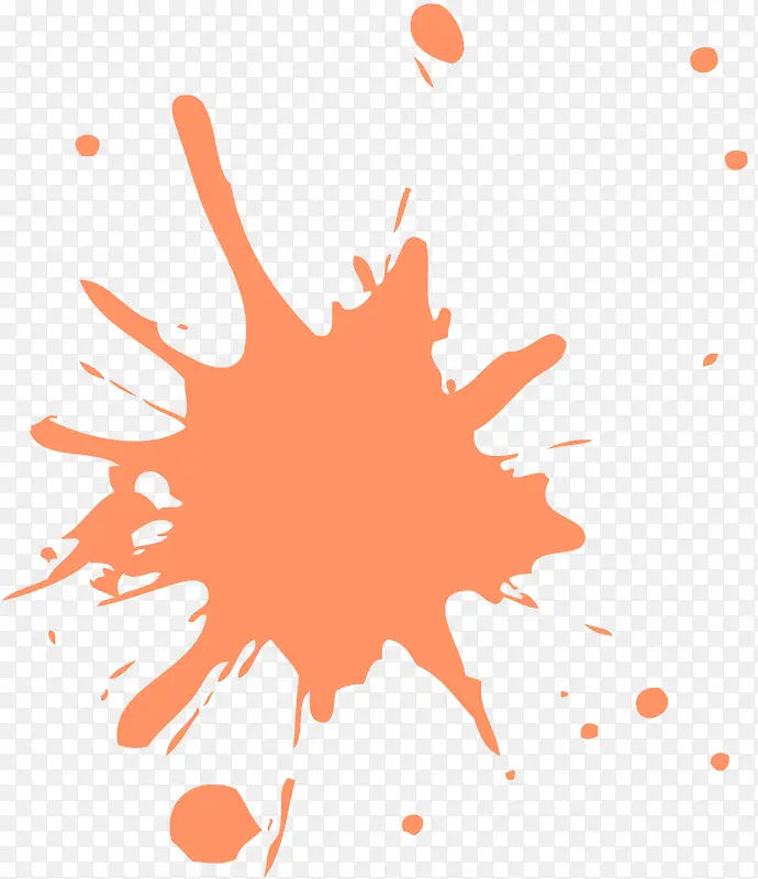 橙色艺术水墨