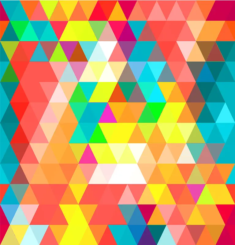 彩色三角海报装饰