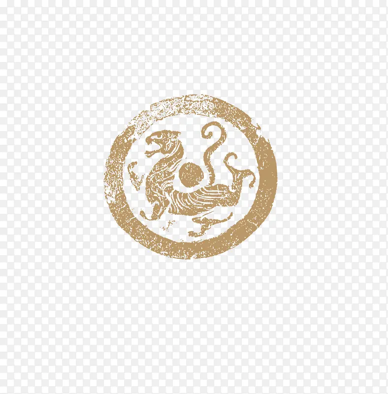 中式古典图案虎纹