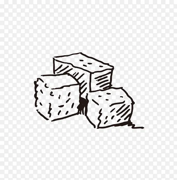 矢量素描奶酪