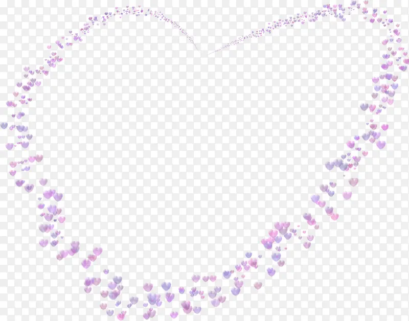 紫色气泡组成的爱心