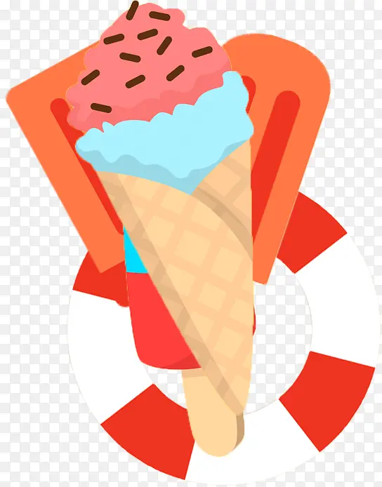 高清夏日手绘卡通冰淇淋