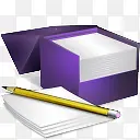 紫色文档办公