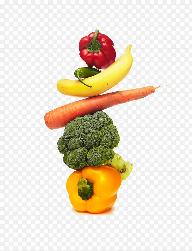 高清各种叠起来的蔬菜