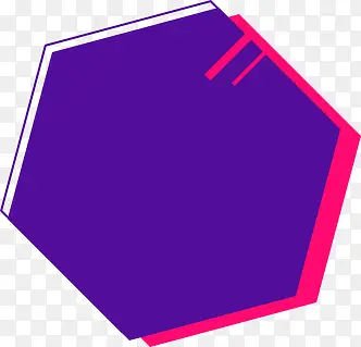 紫色六边形图