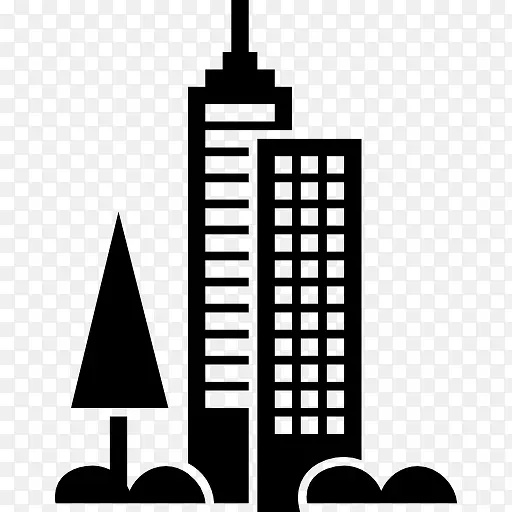 城市景观与建筑的塔图标