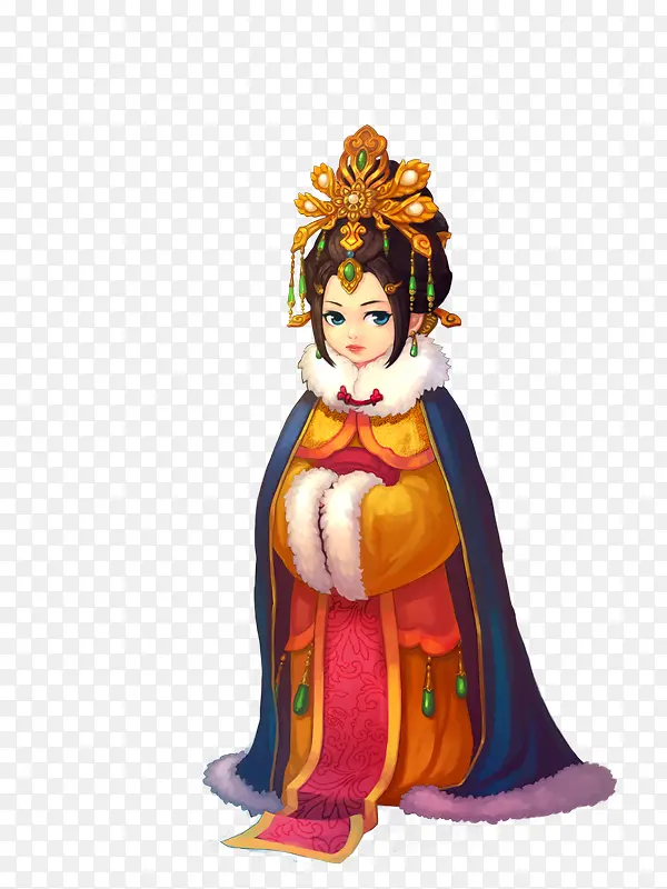手绘中国古代贵妃