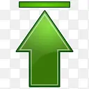 Actions green arrow up top Ico