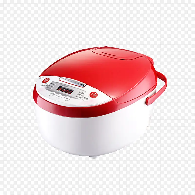 产品实物红色美的电饭煲