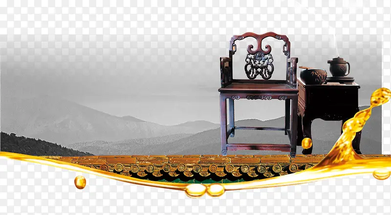 古典太师椅背景
