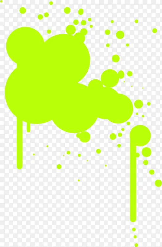绿色抽象涂鸦装饰