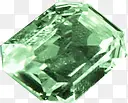手绘绿色闪耀钻石
