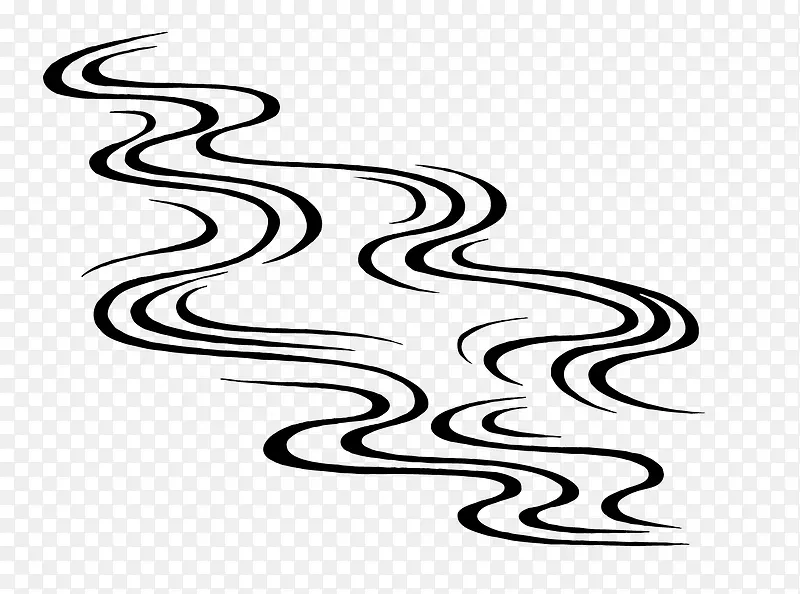黑色水纹形流线图