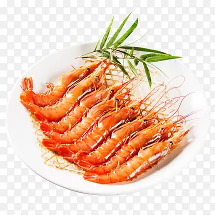 烹饪美味大虾食物