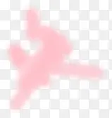 粉色喷雾飞机形状