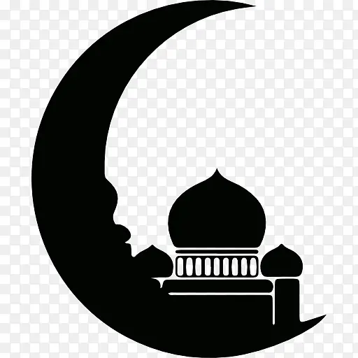 清真寺和Moon 图标