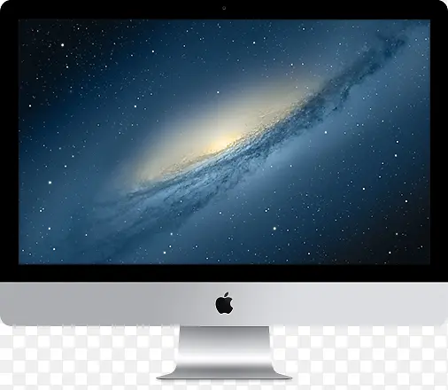 高清摄影白色的苹果电脑