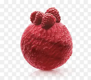 树莓冰淇淋球