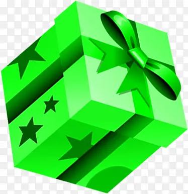 绿色印星星礼盒