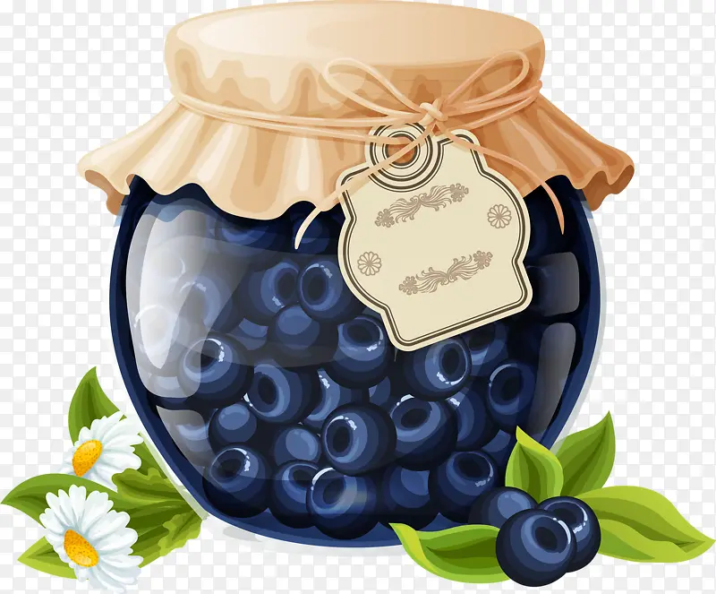 蓝莓罐子卡通