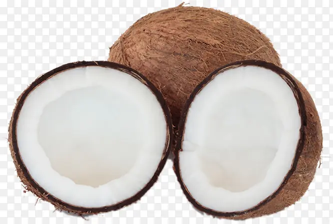 一个被剥开的椰子
