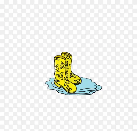 柠檬黄雨靴