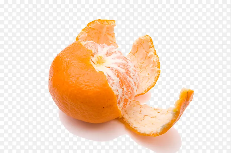 新鲜剥开的橘子