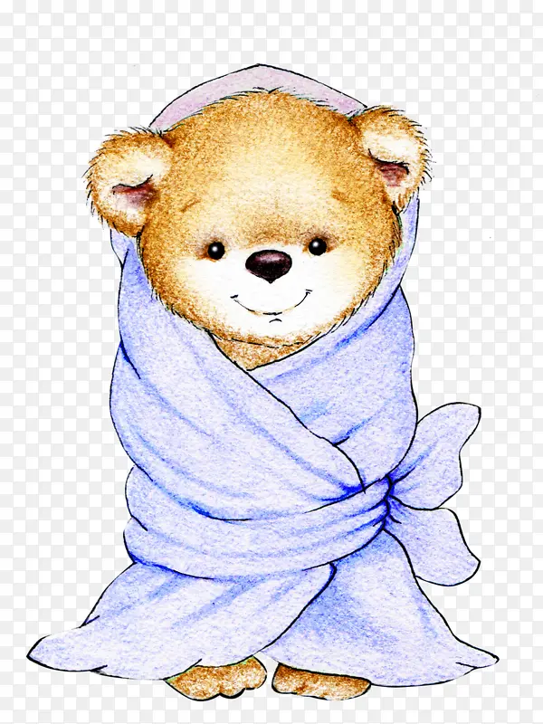 浴巾里面的熊