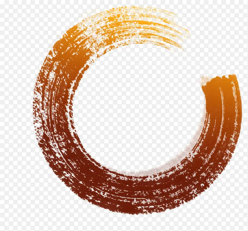 棕色墨迹圆环