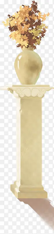黄叶插花装饰