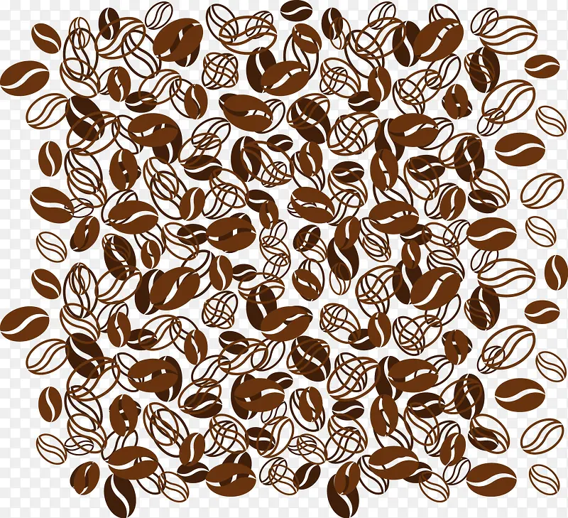 咖啡 咖啡豆 咖啡底纹