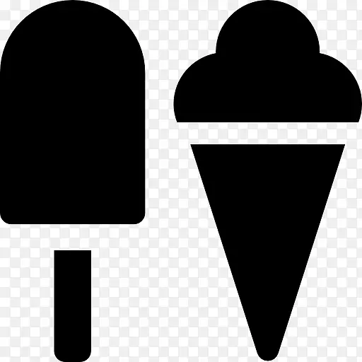 冰淇淋和锥图标