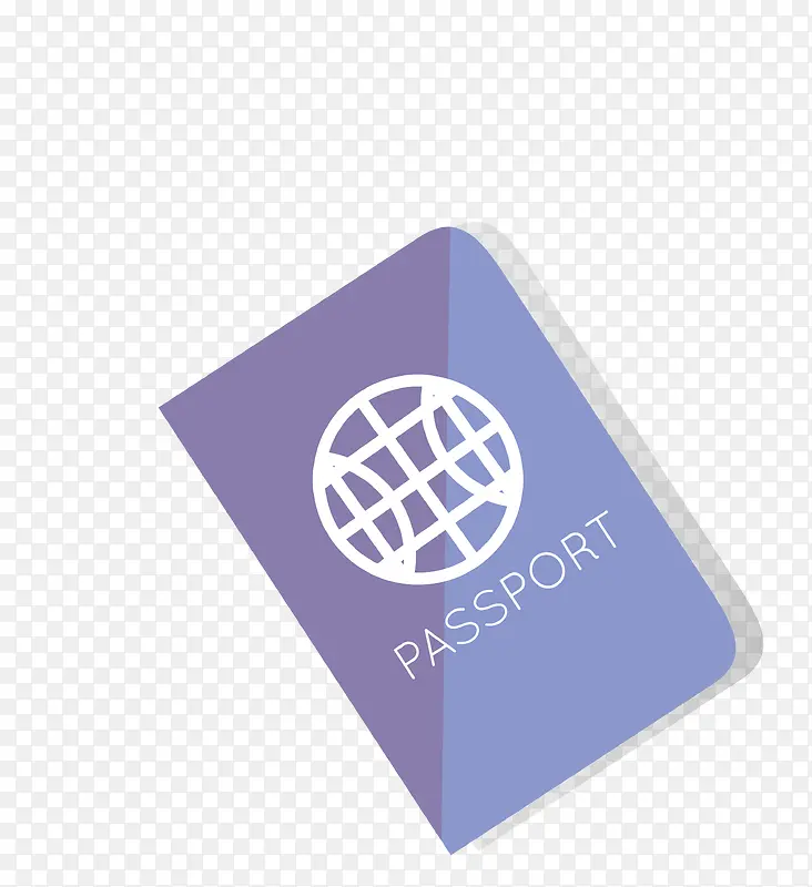 矢量蓝色旅游护照