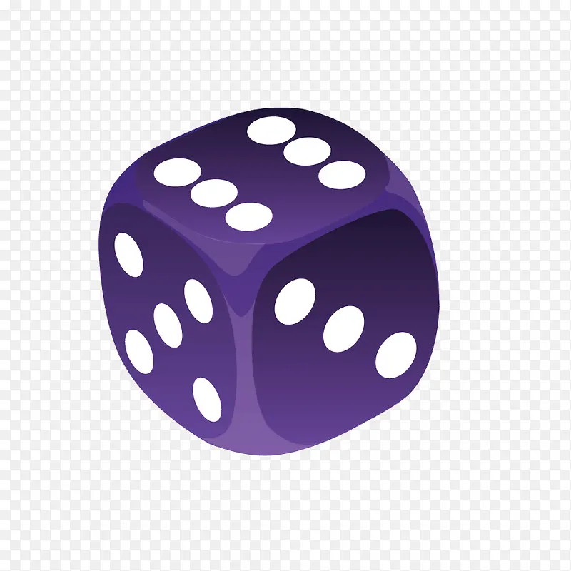 矢量紫色骰子