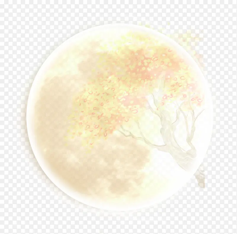情人节月亮透明月亮树