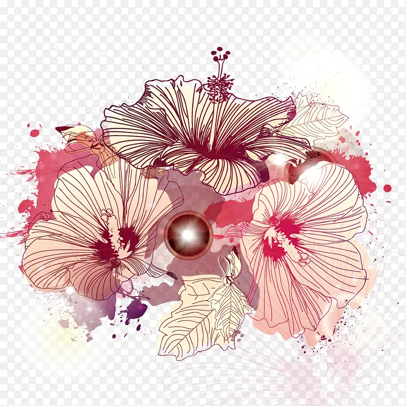 手绘花卉PNG图片素材下载_图片编号yxoklror-免抠素材网