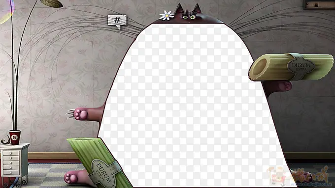 猫背景框