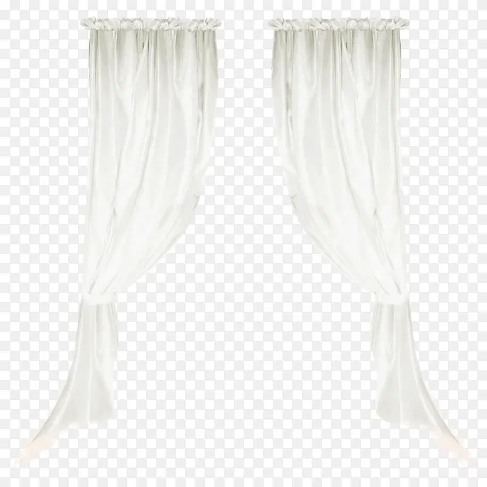 白色窗帘装饰