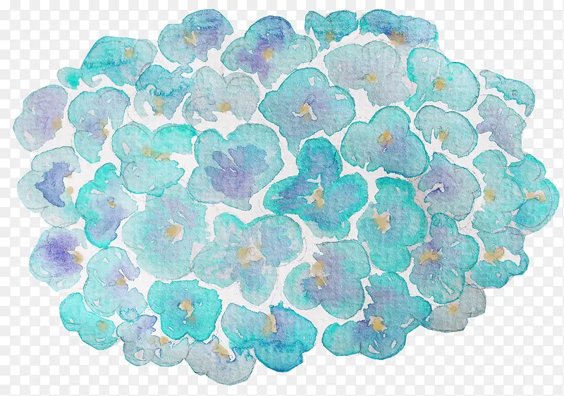 蓝色水晶花瓣