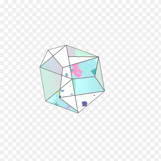 多角形手绘水晶钻石